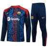 Barcelona Training Huppari 2024-25 Neljännes Zip Navy - Miesten